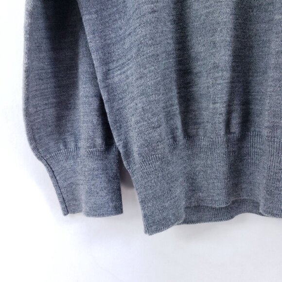 Orvis Mens X-Large Gray V-Neck Merino Wool Blend Sweater - Picture 3 of 8